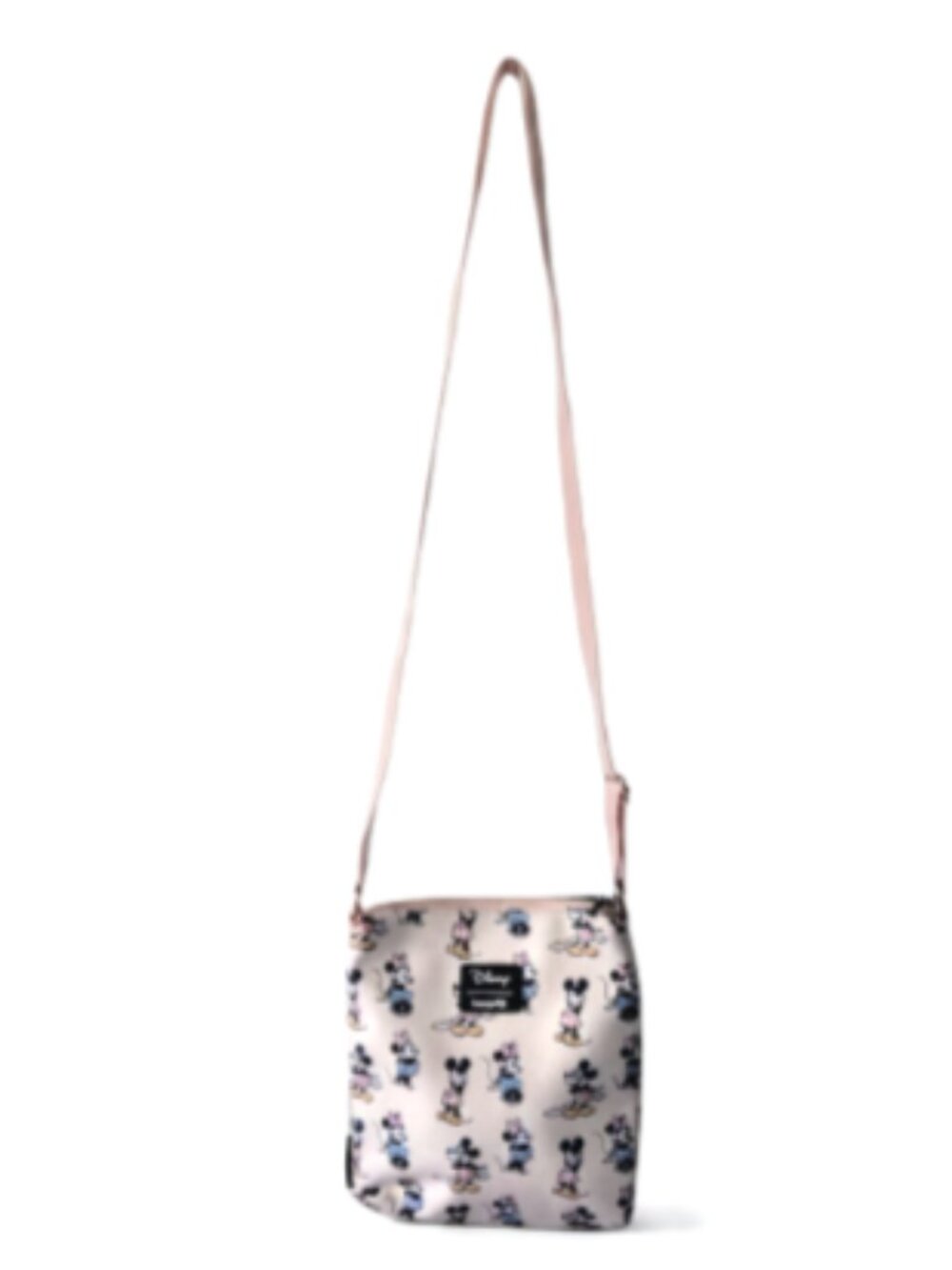 Disney Loungefly Mickey Minnie Mouse Crossbody Bag Pink All Over Print Purse